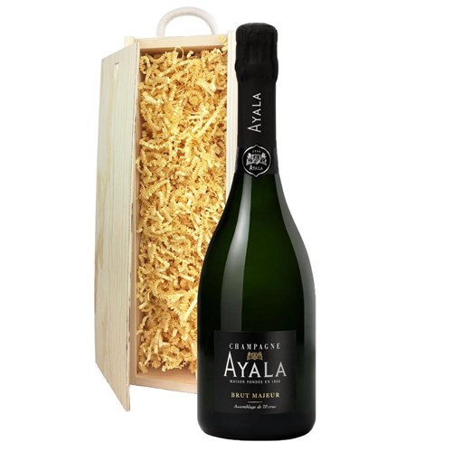 Ayala Brut Majeur Champagne NV 75 cl In Wooden Sliding Lid Gift Box